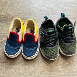 Vans Skate Shoes& Skechers Sneaks.Size6